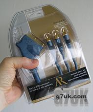 Gold plated scart to six phono cable for one pound