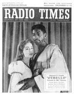 Radio Times front cover showing Gordon Heath in a BBC production of Othello